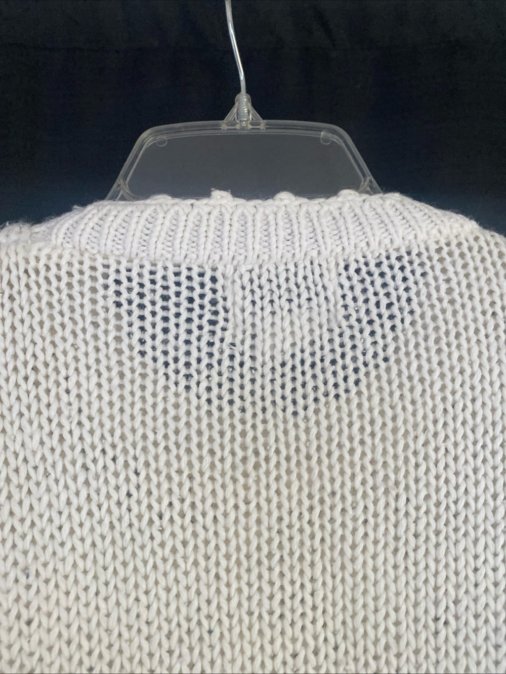 Vintage 80’s SML Sport Ivory Cable Bobble Crewneck Sweater - Picture 5 of 5